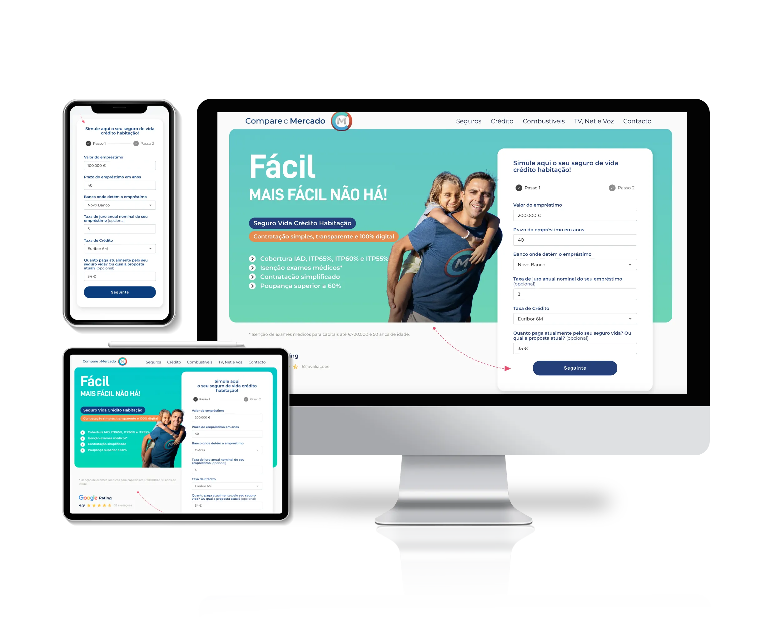 computador que mostra como preencher o formulário de simulação de seguro