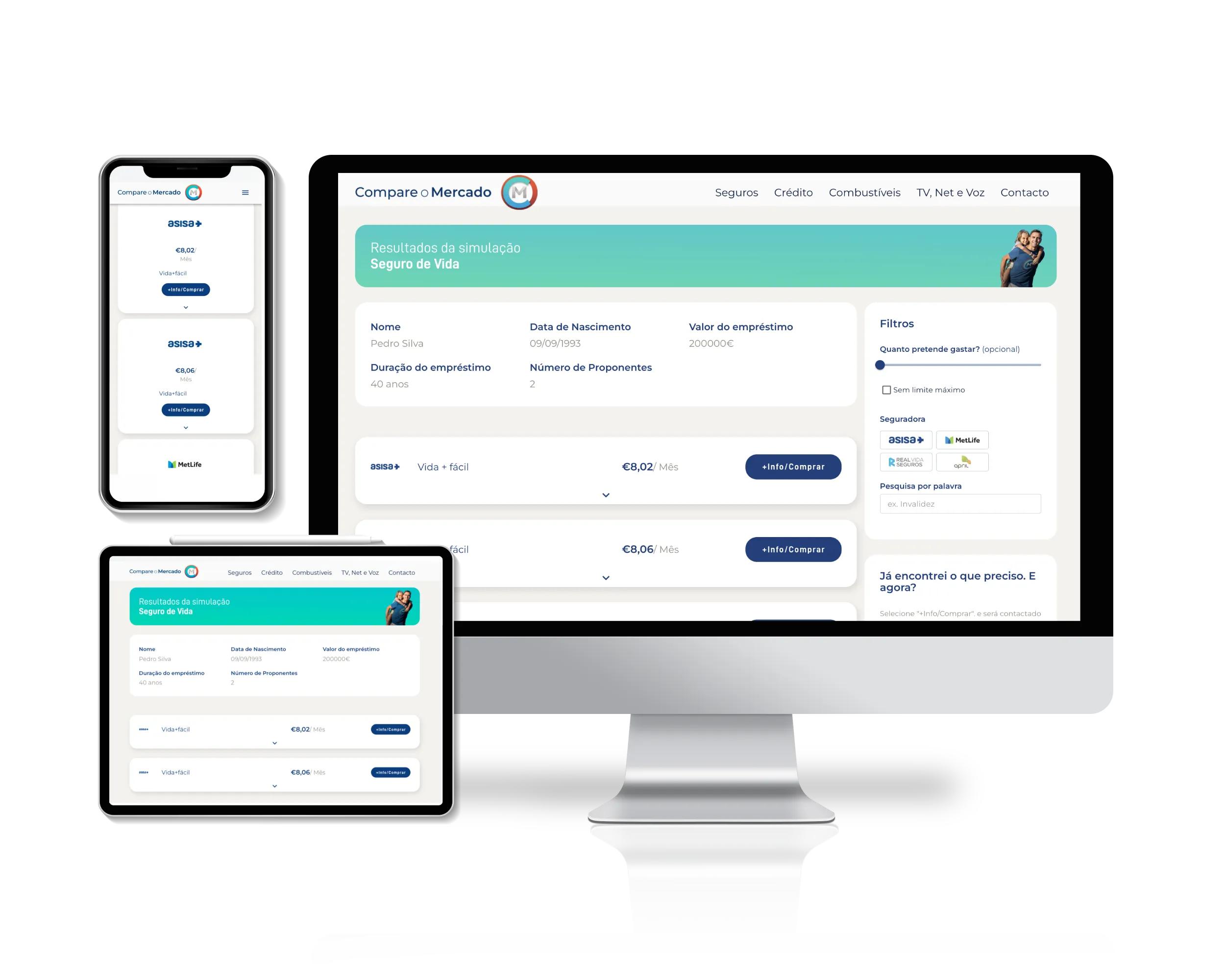 computador que mostra como preencher o formulário de simulação de seguro